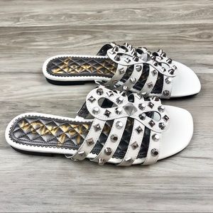 NWOT Sam Edelman Beatris Studded White Sandals